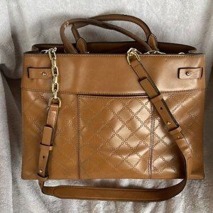Michael KORS Brown Saffino Leather Hamilton Shoulder Bag Purse
